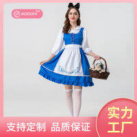 ชุดฮาโลวีน Alice Wonderland ชุดผู้ใหญ่ชุดแม่บ้านสีน้ำเงิน cosplay ชุดเบียร์มิกกี้มินนี่