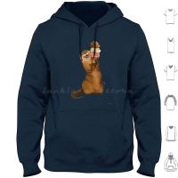 Time For A Treat Hoodies Long Sleeve Otter Ice Cream Humor