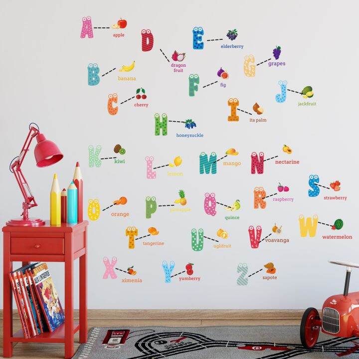 zsz1353z-creative-cartoon-fruit-english-alphabet-wall-post-kindergarten-children-room-bedroom-preschool-education-decorative-stickers