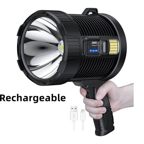 Rechargeable Spotlight,100000 Lumens LED Spot Lights Handheld Large