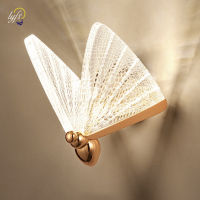 LED Butterfly Wall Lamp Nordic Indoor Lighting Modern Light Bedside Bedroom Christmas Home Decoration Wall Lamps бра настенные