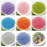 Transparent AB circular colored acrylic bead spacer beads for jewelry making handmade DIY bracelet accessories 3/4/5/6/8/10mm Beads