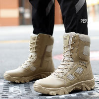 Size 39-47 Desert Tactical Mens Boots Wear-resisting Army Boots Men Waterproof Outdoor Hiking Men Combat Ankle Boots