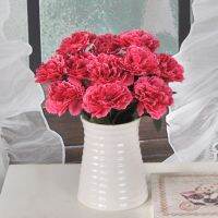 Plastic Handle 7 Heads Fake Carnation Home Decor Artificial Flowers Nice burang