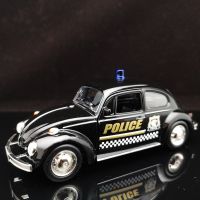 1/36 Scale VW Beetle Police Car Diecast Alloy Pull Back Car Collectable Toy Gifts for Children