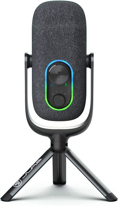 jlab-jbuds-talk-usb-microphone-black-usb-c-output-cardiod-omni-stereo-and-bi-directional-96k-sample-rate-volume-control-gain-control-and-quick-mute-3-5mm-aux-plug-and-play