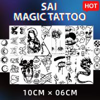 แทททู SAI MAGIC TATTOO 10CM×06CM รอยสักอยู่ได้นาน 2 สัปดาห์ รอยสักมายากล แทททูรอยสักกันน้ำ รอยสักชั่วคราว รอยสัก