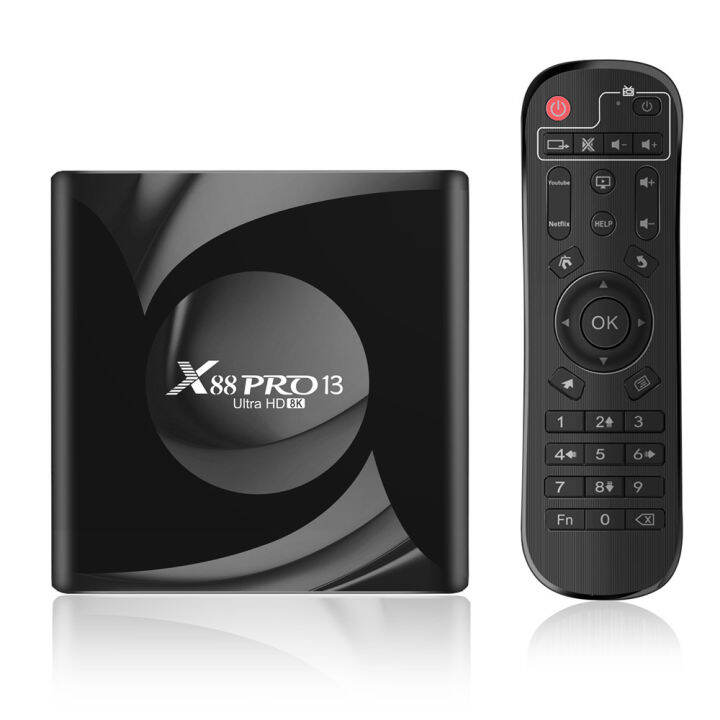 X88 Pro 13 Smart TV Box Android 13 8K WIFI 6 RK3528 Black Set Top Box