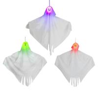 LED Light Up Ghost 3pcs Halloween Tree Hang Lighted Ghost Decorations With Spooky Face Expressions Light Up Ghost Door Hanger LED Halloween Flying Ghosts Head Lighted Swing Ghost kindly