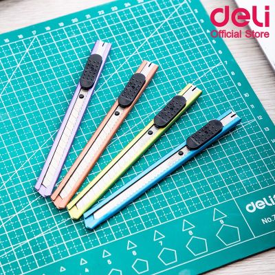 Deli 2066 Cutter คัตเตอร์ปากกาแบบเหล็ก แพ็ค 24 ชิ้ิ้น ใบมีดคัตเตอร์ คัตเตอร์ อุปกรณ์ตัด อุปกรณ์งานช่าง บริการเก็บเงินปลายทาง