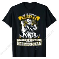 Am The Keeper Of Currents Funny Electrician T Shirt Tshirt Simple Style Tees Cotton T Shirt For Men