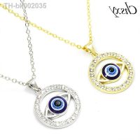 ۞﹍ 2023 New Turkish Blue Evil Eye Crystal Pendant Necklace Lucky Eyes Alloy Necklaces Gold Silver Plated Color Chain Jewelry Amulet