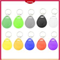 WUMENG 10pcs Color Random กันน้ำ ทำซ้ำ โทเค็นความใกล้ชิด เขียนได้ สำเนาบัตร KeyFobs T5577 แท็ก ID บัตร RFID