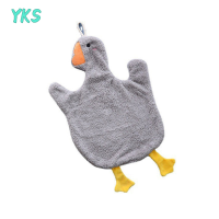 ?【Lowest price】YKS ผ้าขนหนูน่ารักห่านเช็ดมือผ้าขนหนูแขวนห้องน้ำวัสดุดูดซับผ้า dishcloth แขวนอุปกรณ์ครัว