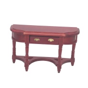 1 12 Mini Wooden Entrance Table Half Round Table Model Toy