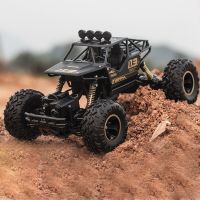 รถ RC ตีนตะขาบหินอัลลอยขนาด2.4ก. 1/16 4WD รีโมตควบคุมยานพาหนะออฟโรดเทอร์ริเรียสทั้งหมดปีนรถบังคับขนาดเล็ก RTR