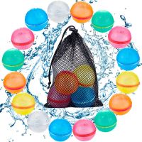 6 /12 /24 PCS Splash Balls Reusable Water Balloons Bombs Toys Quick Fill Self Sealing Refillable Water Ball For Kids Summer Toys Balloons