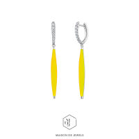 Maison de Jewels - Dripping ID Earring ต่างหูเงิน อินเทรนด์ สีนีอ็อน ต่างหูออกงาน ต่างหูดีไซน์ อินเทรนด์