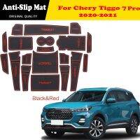 Anti-Slip Rubber Gate Slot Cup Mat For Chery Tiggo 7 Pro 2020 2021 Car Accessories Nonslip Pad