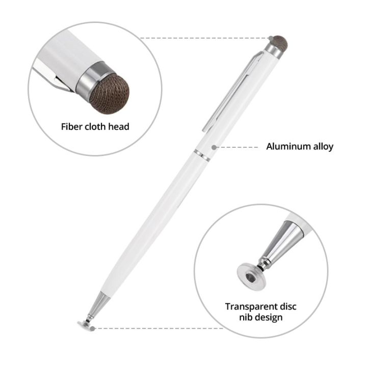 ปากกาสไตลัส2-in-1สำหรับสมาร์ทโฟนแท็บเล็ตปลายบางปากกาสำหรับจอมือถือหน้าจอสัมผัสดินสอวาดเขียนสัมผัสโน้ต