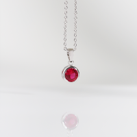 Jewelry Buffet Ruby LUCKY STONE NECKLACE สร้อยคอพลอยเสริมดวง สร้อยคอ เครื่องประดับเสริมดวง อำนาจ ความสำเร็จ โชคดี เชื่อมั่นใจตนเอง  (พลอย Ruby)