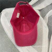 Fashionable mei red plum pink cap female spring of pure cotton cloth curv时髦玫红色 梅子粉色鸭舌帽女纯棉布弯檐遮阳棒球帽春wz4729