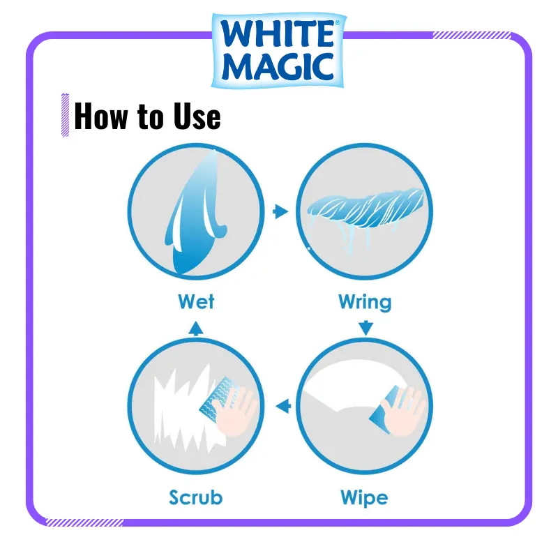 White Magic Microfibre Household Value Pack Eco Cloth - Pack of 3 [General  Purpose , Dust & Polish , Glass & Window , chemical free cleaning