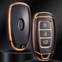 โครงเปลือกนอกเคส Kunci Remote Mobil TPU แบบใหม่สำหรับ Hyundai I30 Ix25 Elantra KONA Solaris Azera Grandeur TM Accent Santa Fe Palisade