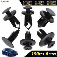 Apktnka Universal Auto Fastener Push Pin Rivet Trim Clips 6 Sizes Vehicle Car Door Panel Fender Liner For Honda Civic Ford Focus