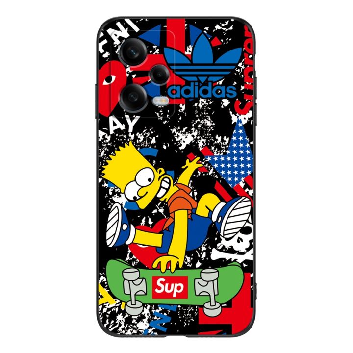 for-xiaomi-redmi-note-12-pro-note-12-5g-pro-plus-5g-global-case-phone-cover-black-tpu-fashion-anime-cartoon-cute-pattern