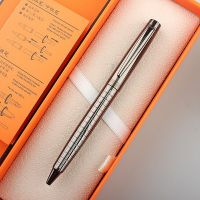 High quality 0.7mm Metal Luxury grey plaid Ballpoint Pens for Writing School Office Business Supplies Stylus Pens