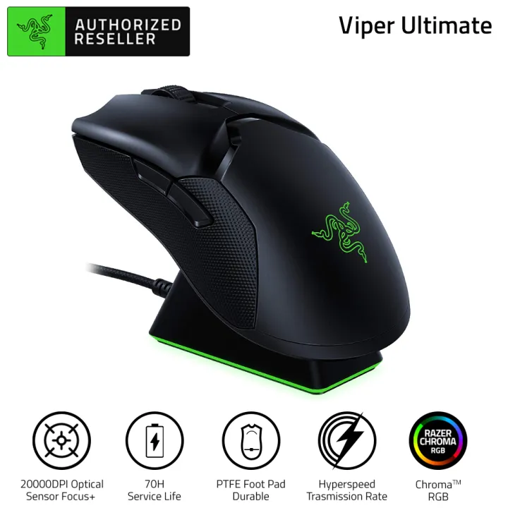 Razer Viper Ultimate With Charging Dock Focus Optical Sensor Switch Gaming Mouse 000dpi Lazada Ph