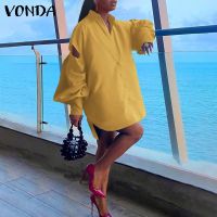 Vonda ชุดมินิเดรสแขนยาวคอปกสําหรับผู้หญิง