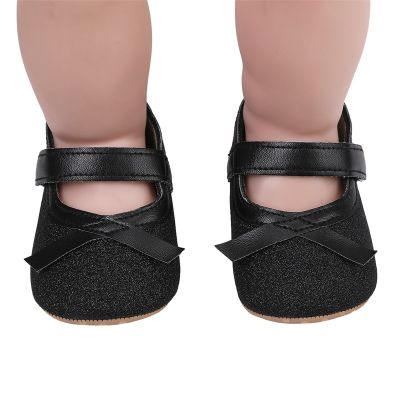 รองเท้าทารกเด็กผู้หญิงเจ้าหญิง PU Mary Jane รองเท้าใส่เดินเดรสทรงแบนสำหรับทารกแรกเกิดเด็กวัยหัดเดิน