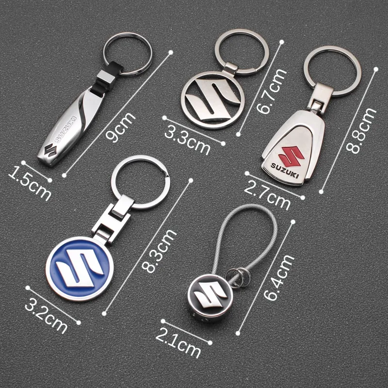 3D Metal Leather Car Styling Keychain Key Rings Key Holder For
