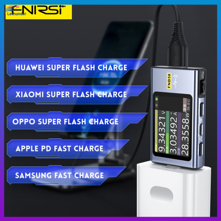 fnb58-usb-โวลต์มิเตอร์แอมมิเตอร์แรงดันตรวจจับปัจจุบัน-tester-type-c-อเนกประสงค์อย่างรวดเร็วชาร์จทดสอบ-qc-pd-ล่อ