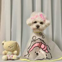 ZZOOI 2022 INS Pet Clothes Cloak Dog Haircut Cloak Jacket For Dog Tears Facial Care Waterproof Cloak Cloth Pet Toy