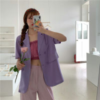 lisiri เสื้อสูทแขนสั้น เสื้อคลุมoversize มี7สี