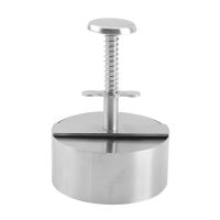 1 Piece Hamburger Patty Maker Press Silver Stainless Steel Kitchen Tool Non-Stick Round Manual Rice Ball Mold Thickness Adjusted