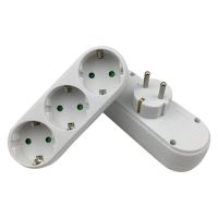 【lz】✿♝❈  EU Adaptador De Alimentação Padrão Plugue De Conversão 1 a 2 1 a 3 1 a 4 Way Socket