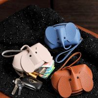 ☄卍▩ Women Card Holders PU Leather Fashion Cute Elephant Shape Women Short Wallet Zipper Coin Purse Key Case Lipstick Organizer Bag