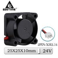 200 Pcs Gdstime High Air Flow 25mm DC Fan 24V 2.5cm 25x25x10mm 2510 Centrifugal Silent Cooling Fan 24 Volt Mini Cooler wholesale Cooling Fans