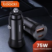 Hjghfhf Toocki 75W ที่ชาร์จ QC3.0ประเภท C สำหรับ iPhone 14 13 S22