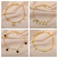 【CW】❣✗❣  Bohemia Gold Color Chain Ankle Leg Foot Jewelry Boho Beads Anklet Set Accessories