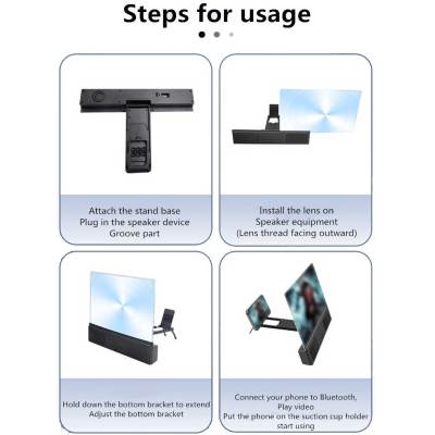 เครื่องขยาย Layar Ponsel แบบพกพาแว่นขยายโทรศัพท์มือถืออุปกรณ์ขยายสัญญาณขนาด6 5นิ้วอเนกประสงค์