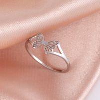 Skyrim Stainless Steel Cutout Butterfly Rings Women Minimalist Ring Female Jewelry Party Birthday Wedding Gifts Wholesale 2023