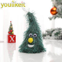 Yulikeit หมวกคริสต์มาสแอลอีดีไฟฟ้าสปอยด์หัวตกแต่งพรรคนุ่มบรรยากาศเทศกาลแกว่งพร้อมดนตรี