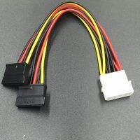 4pin Ide Molex เป็น2ซีเรียลเอทีเอซาตา Y Splitter ฮาร์ดไดรฟ์สายเคเบิลพลังงานสำหรับการเพิ่ม Sata ไดรฟ์สำหรับการทำเหมืองแร่ Bitcoin