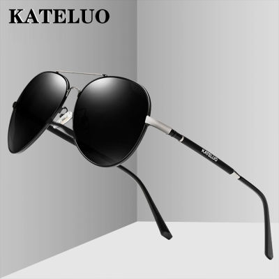 KAUO Classic Mens Military Quality Sunglasses Polarized Lens UV400 Male Sun Glasses Pilot Glasses for Driving 6600