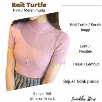 COD DSFDGDFFGHH KATUN Womens T-Shirt Short Sleeve RIB Knit Turtleneck Cotton Pink Color All Size Fit to L